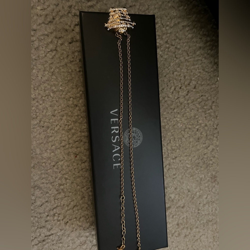 Versace la Medusa chain gold and crystals brand new still in box